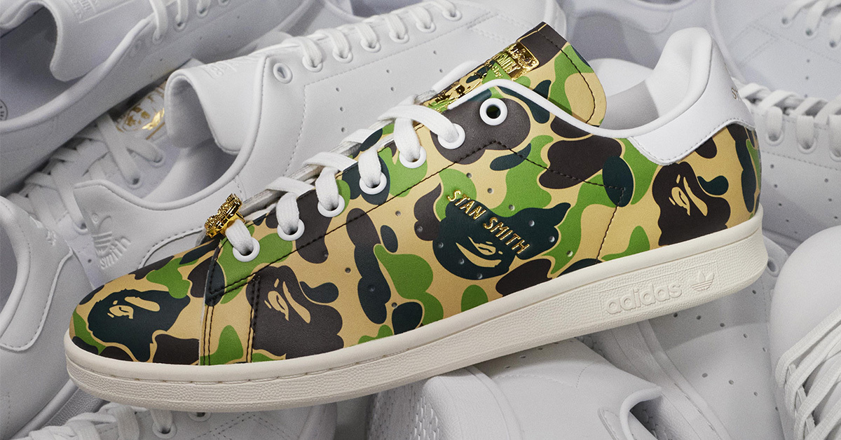 Am 10. Februar erscheint der neue BAPE x adidas Stan Smith ABC Camo